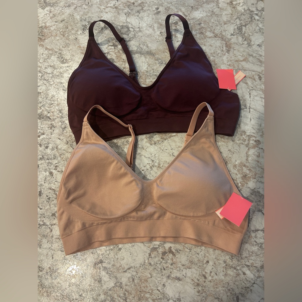 Uncommon Sense Bras Set of 2 Wireless Padded Large NWT